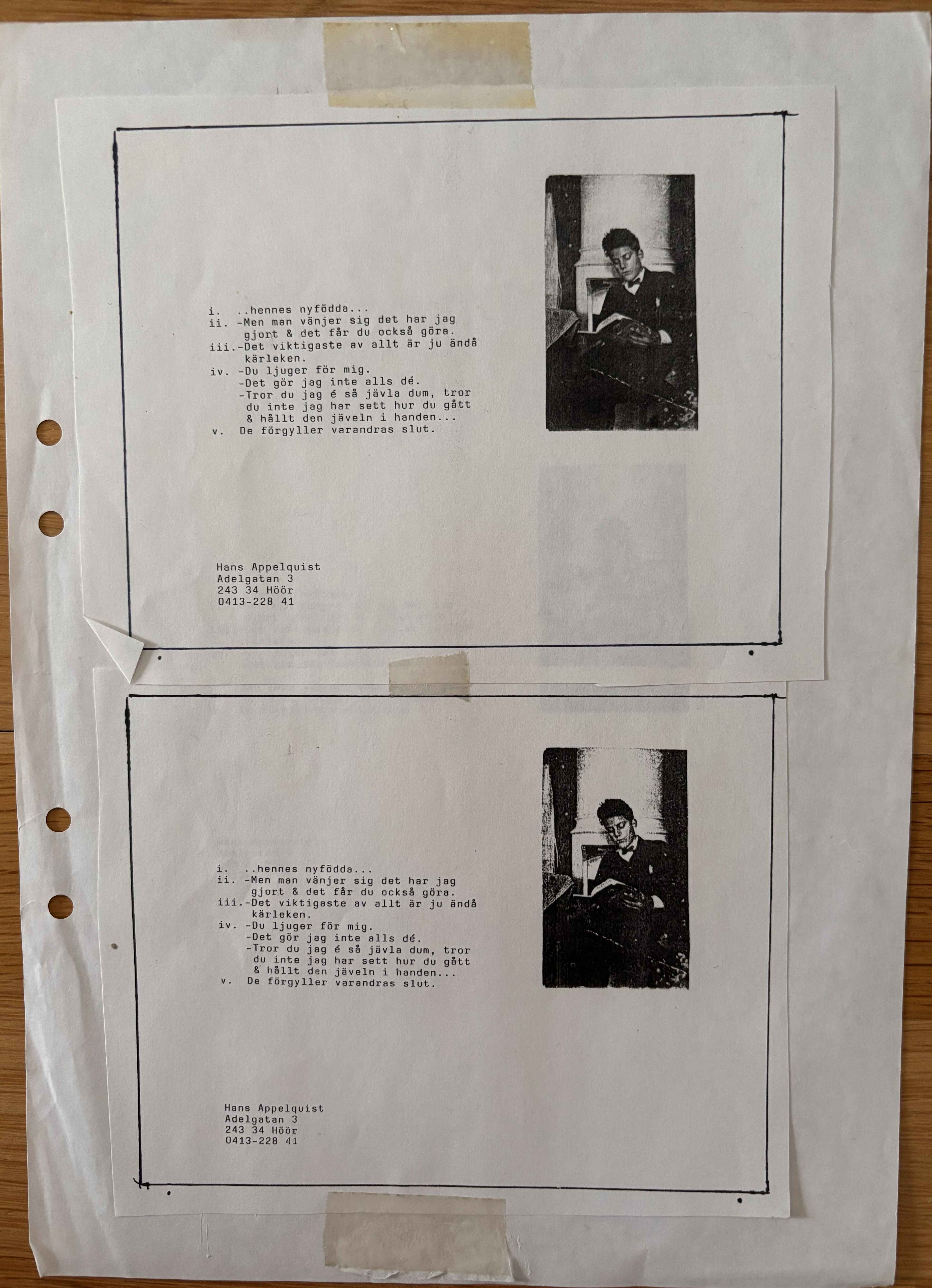 Hans Appelqvist koncert - flyer